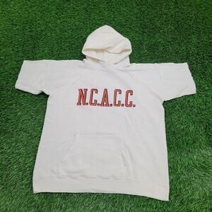 Vintage 80s Champion Hoodie Womens XL 22x24 White NCACC USA